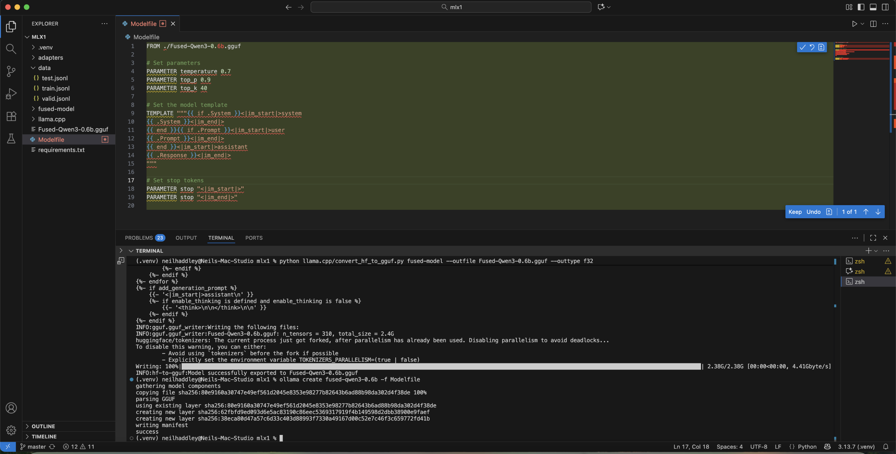 ollama create fused-qwen3-0.6b -f Modelfile